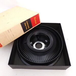 VINTAGE KODAK SLIDE TRAY CAROUSEL IN BOX HOLDS 80 SLIDES USED